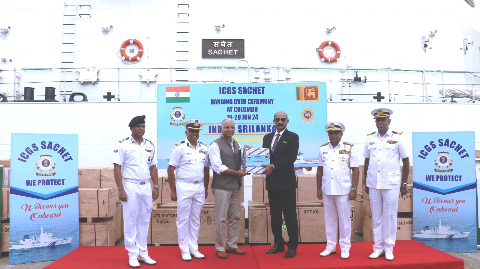 Indian Coast Guard Ship Sachet Gifts Spare Parts Worth Usd Million