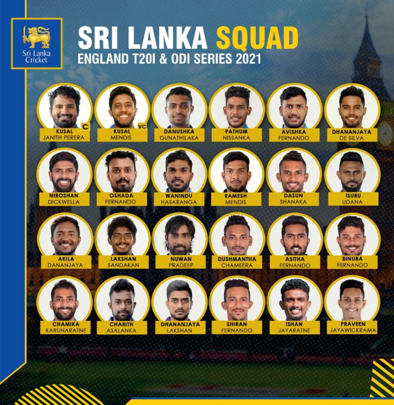 Sri Lanka announced 24 member squad for England T20I and ODI Cricket