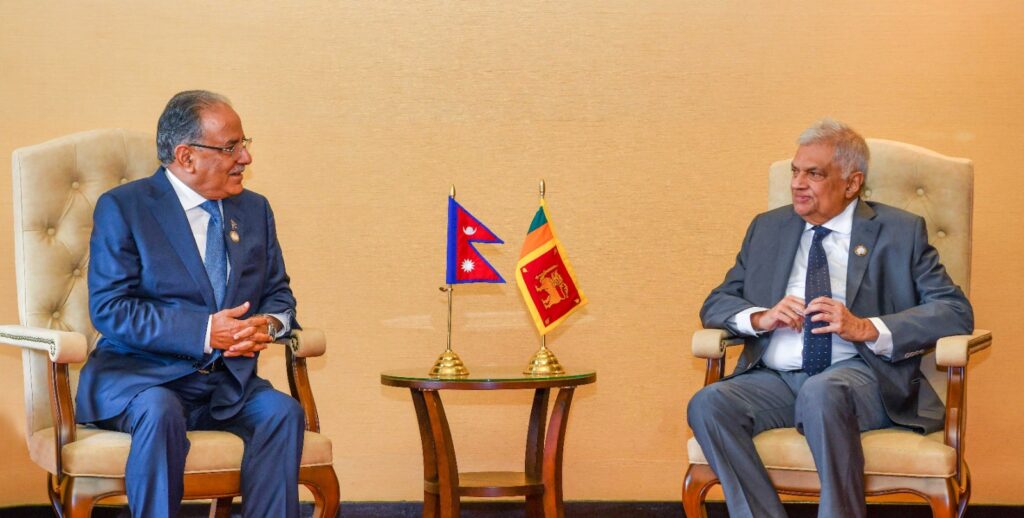 meeting between Sri Lanka President and Nepal Prime Minister