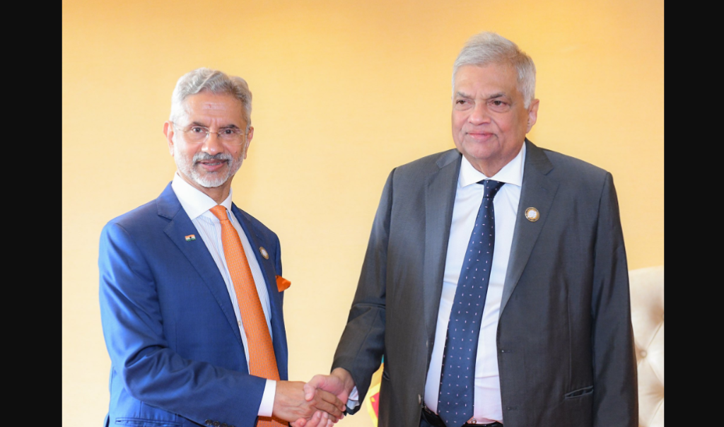 India's External Affairs Minister, Dr. S. Jaishankar and Sri Lankan President Ranil Wickremesinghe