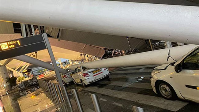 Roof collapses at Delhi airport’s Terminal-1; three dead, several injured
