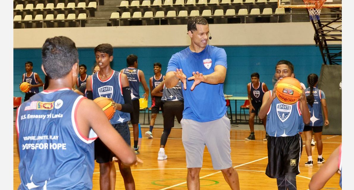 U.S. Embassy Sports Envoys to Sri Lanka: Veteran NBA and WNBA Players Conduct Training, Leadership Sessions For Youth  