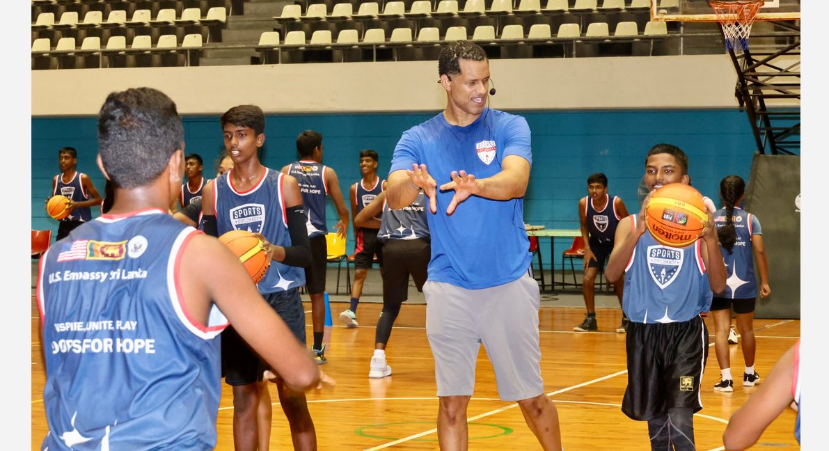 U.S. Embassy Sports Envoys to Sri Lanka: Veteran NBA and WNBA Players Conduct Training, Leadership Sessions For Youth  